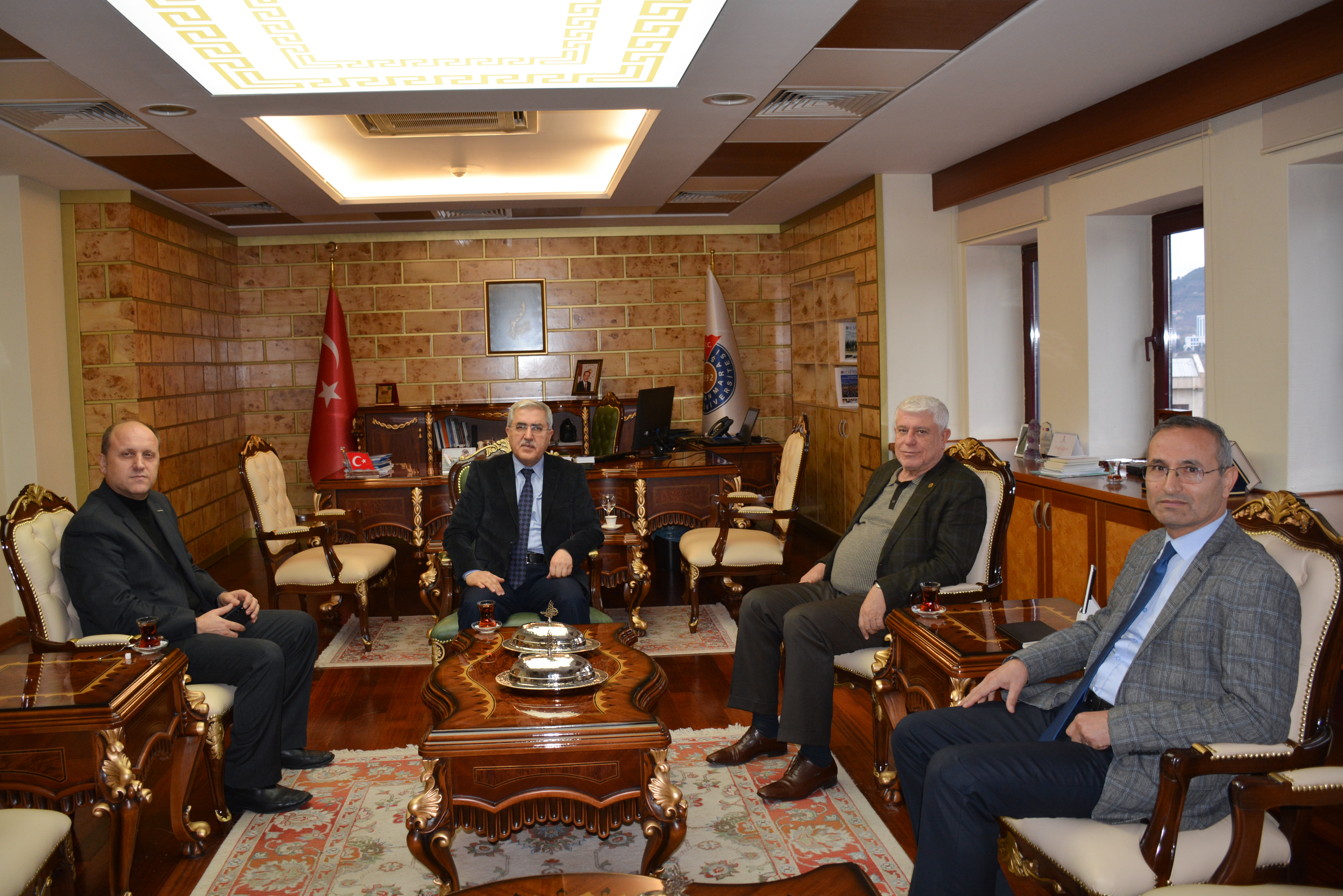 Üniversitemiz Rektörü Prof. Dr. Niyazi Can, Eski Rektör Prof. Dr. Nafi Baytorun’u Ağırladı