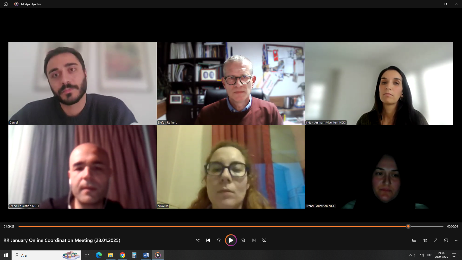 “DAYANIKLI MÜDAHALECİLER: Doğal Afetler Sonrasında Görevli Personel İçin Psikolojik Dayanıklılık ve Destek”  Projesinin Altıncı Çevrim İçi Koordinasyon Toplantısı Gerçekleştirildi 